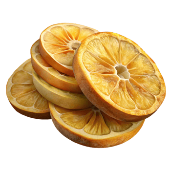 stunning vintage Dehydrated Fruit Slices Close Up Transparent Background authentic png
