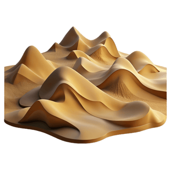 magnificent vintage Desert Landscape Sand Dunes Transparent Background high resolution png
