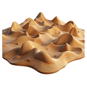 extraordinary minimalist Desert Landscape Sandy Dunes Isolated high resolution png