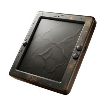dramatic rustic Digital Art Tablet Black Isolated professional png