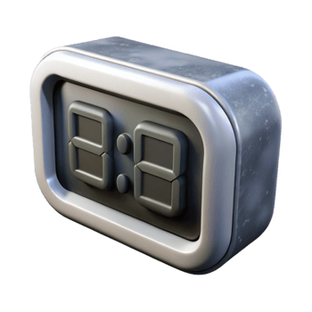 beautiful classic Digital Clock Display Black Numbers Transparent Background high quality png