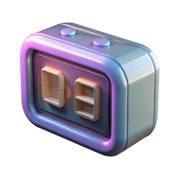 wonderful vintage Digital Clock with Distorted Display Transparent Background high quality png