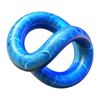 vibrant contemporary Digital Eternity Symbol Blue Ring Transparent Background exclusive png