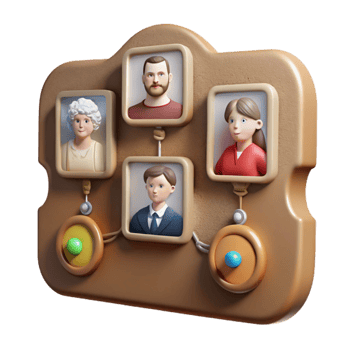 dramatic creative Digital Family History Interactive Timeline Cutout detailed png