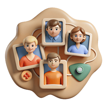 magnificent modern Digital Heritage Data Stream with Family Photos Cutout exclusive png