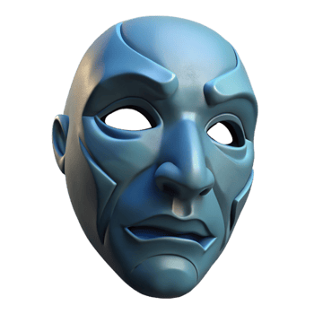 wonderful modern Digital Mask Transparent Background Angled View authentic png