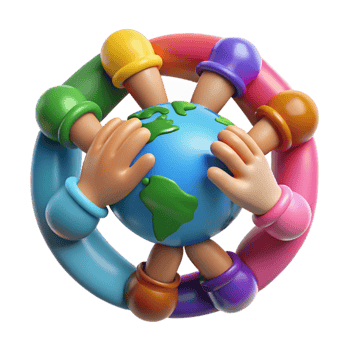 stunning contemporary Diverse Community Hands United Isolated with Soft Lighting high resolution png