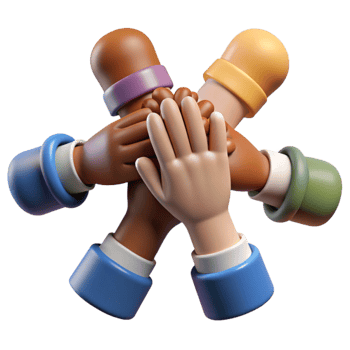 vibrant abstract Diverse Community Hands United Isolated with Soft Lighting genuine png