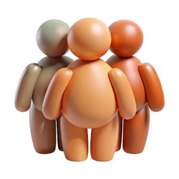 vibrant abstract Diverse Group Silhouette Unity Isolated authentic png