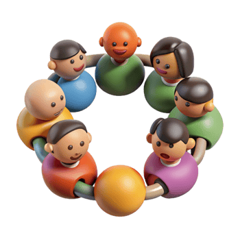 dramatic classic Diverse People Gathering in Circle Isolated professional png