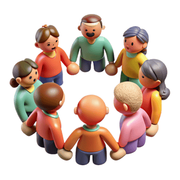 extraordinary creative Diverse People Gathering in Circle Isolated high resolution png