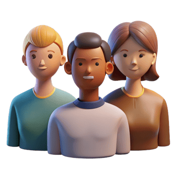 elegant contemporary Diverse People Group Silhouette Isolated with Backlighting authentic png