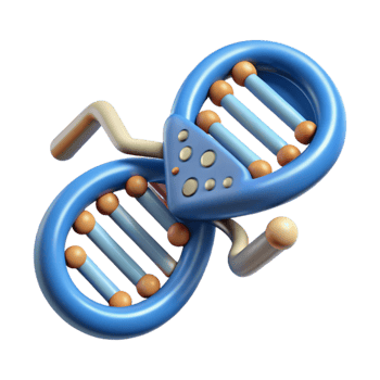 magnificent classic Dna Molecule with Circuitry Pattern Cutout detailed png