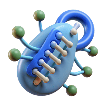 elegant abstract Dna Molecule with Data Encryption Symbol Isolated high quality png