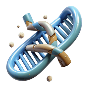 beautiful artistic Dna Strand Break Illustration Transparent Background high quality png