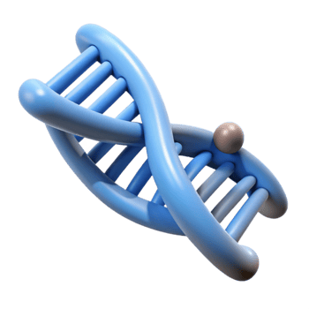 wonderful abstract Dna Structure Model 3d Render Angled View Cutout detailed png