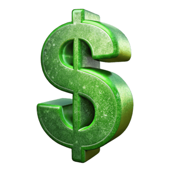 serene creative Dollar Sign Icon Transparent Background Green authentic png