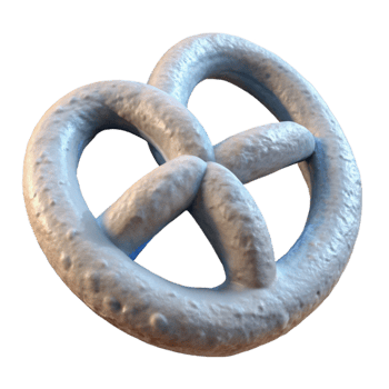 stunning modern D Printed Pretzel From Air Transparent Background 4K png