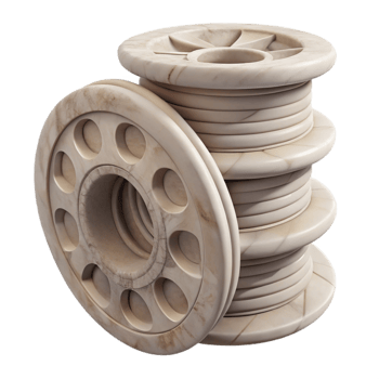 serene abstract D Printing Filament Spool Variety Transparent Background high quality png