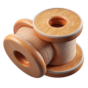 elegant vintage D Printing Material Spools Transparent Background original png