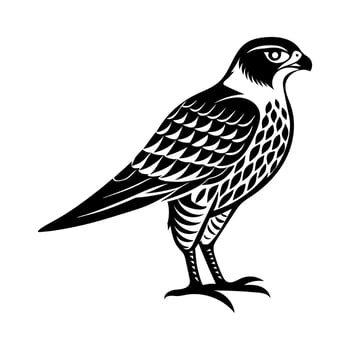 Falcon silhouette logo design art vector