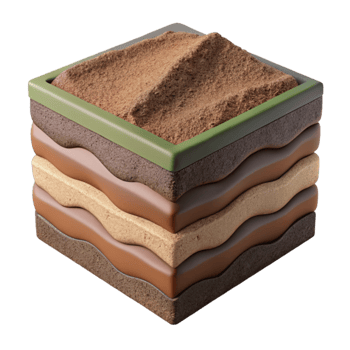 impressive modern D Rendered Soil Layers Isolated Cross Section genuine png