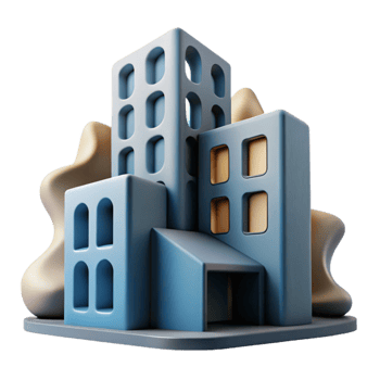 wonderful vintage Dynamic Building Form Cutout Abstract Shape professional png