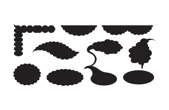 Glossy Black Glitter Badge Label Set vector