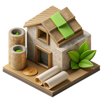 magnificent modern Eco Friendly Building Materials Sample Transparent Background 4K png