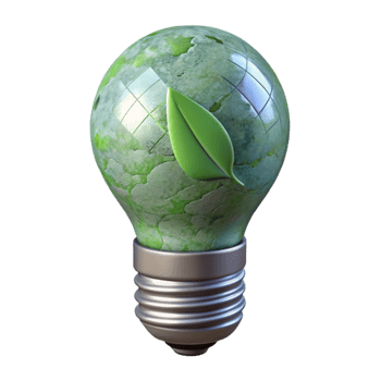 dramatic artistic Eco Friendly Light Bulb Front View Cutout genuine png