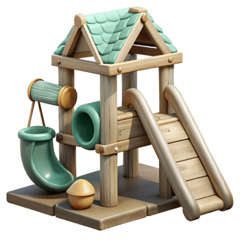 elegant artistic Eco Friendly Playground Equipment Transparent Background premium png