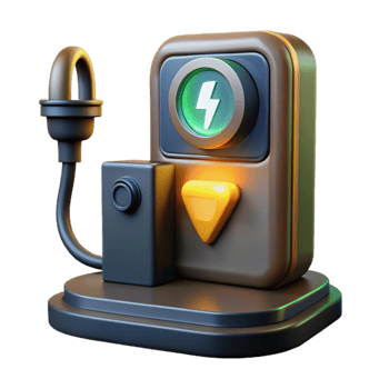 extraordinary minimalist Electric Car Charging Point Illuminated at Night Cutout high resolution png