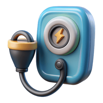 dramatic minimalist Electric Car Charging Port Close Up Transparent Background high quality png
