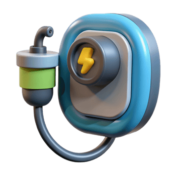 stunning modern Electric Car Charging Port Close Up Transparent Background detailed png