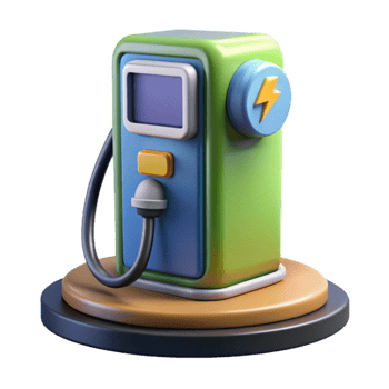 beautiful contemporary Electric Car Charging Station Transparent Element authentic png