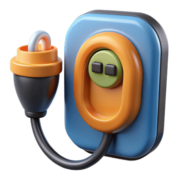 dramatic rustic Electric Car Charging Port Close Up Transparent Background premium png