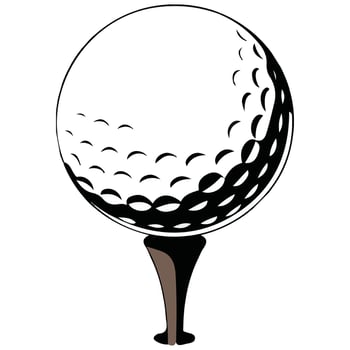 Golf illustration on white background vector