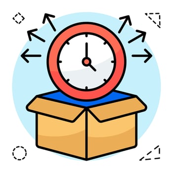 Perfect design icons of delivery time vector
