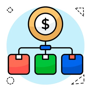Conceptual icon of cash on delivery vector