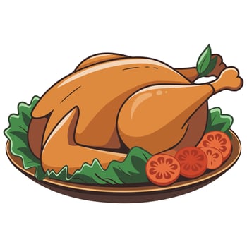 Chicken turkey food vector