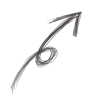 THe Hand drawing arrow symbol icon for decorate png