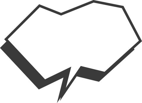 Comic speech bubble. Anime text cloud. Cartoon balloon box with shadow effect. Cute graphic shape for sale design and banners. png