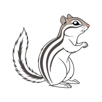 Adorable Chipmunk Graphic vector