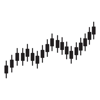 Bullish Candlestick Pattern Stock Market Chart Signalling Positive Trend vector