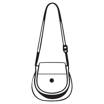 Classic Shoulder Bag Illustration Perfect for Fashion Accessory Designs vector