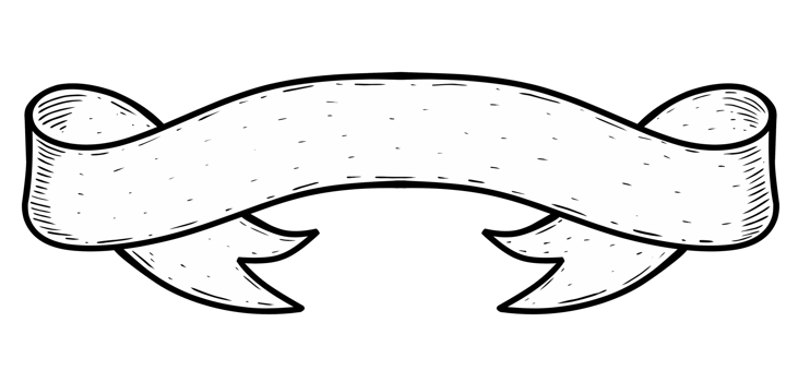 Sketch Illustration banner ribbon png