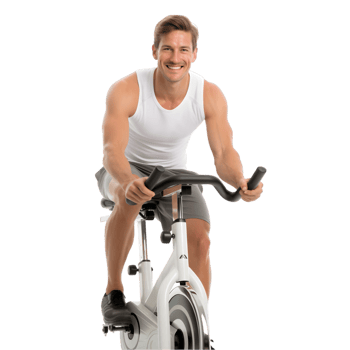 Intense spinning workout gym studio fitness photography indoor environment close-up view high-energy concept png