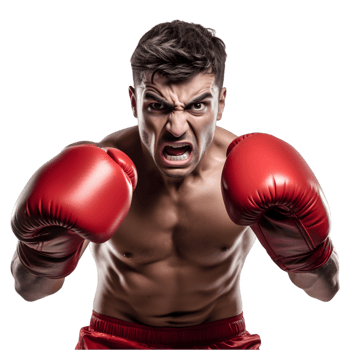 Martial artist performing high kick in karate uniform dojo action shot indoor dynamic pose athletic skill png