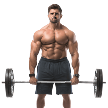 Powerlifter performing deadlift in gym strength training fitness environment side view physical endurance concept png