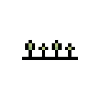 classic four herb pixel artwork vector